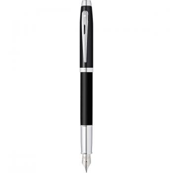 Pluma Estilográfica Sheaffer 100 Mate Negra con Detalles Cromados - Punta Fina