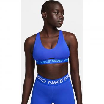 Nike - Sujetador deportivo de mujer Pro Indy Plunge Azul L