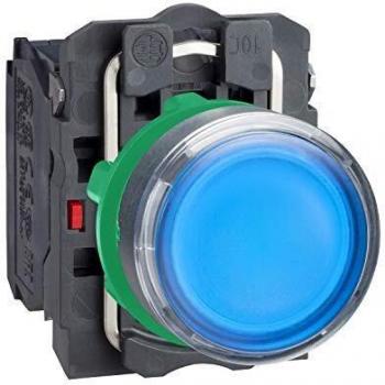 XB5AW36B5 - Complete push button blue, Illuminated pushbuttons, Harmony XB5, plastic, blue, 22 mm, 1 NO + 1 NC, 24V AC/DC