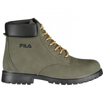 Chic Green Laced Boots with Contrast Embroidery - EU45/US12