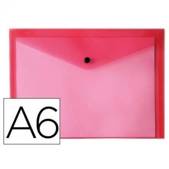 Carpeta Liderpapel dossier broche polipropileno Din A6 rojo transparente