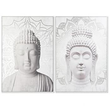 Cuadro Decorativo Buda Oriental 82,5 x 4,5 x 122,5 cm (2 Unidades)