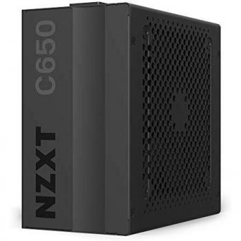 NZXT C650 - NP-C650M-EU - Fuente de alimentación de 650 vatios - Certificado 80+ Gold - Rodamientos dinámicos fluidos - Diseño modular - Cables con manguito - Fuente de alimentación ATX Gaming