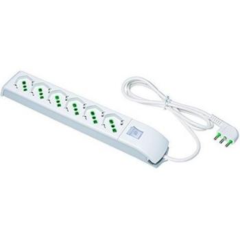 Multipresa 6 Tomas Bipasso con Interruptor Blanco 410200
