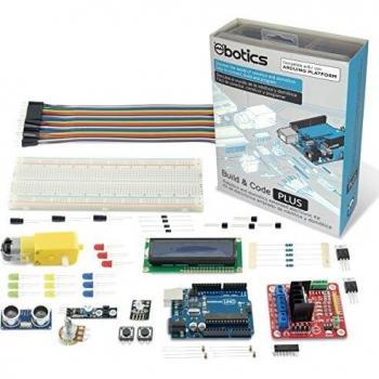 Ebotics Build&Code Plus, Kit de Creación electrónica y Programación ampliado para Arduino, niveles intermedio y avanzado
