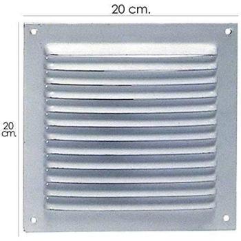 WOLFPACK LINEA PROFESIONAL 2530006 Rejilla Ventilación Atornillar 20x20 cm. Blanca Lacada