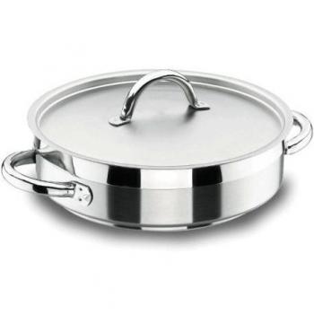Lacor - 54636 - Paellera Con Tapa 36 Øcm Chef Luxe Inox