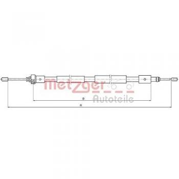 Cable de freno de mano Metzger trasero derecho Citroën Xsara 10.4655