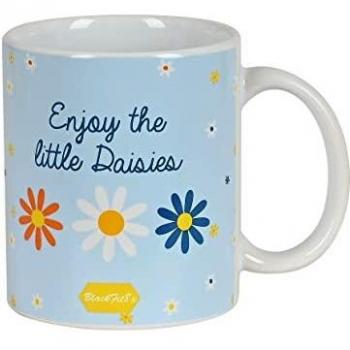 Taza Grande de Cerámica Blackfit8 Daisies, 80x95 mm