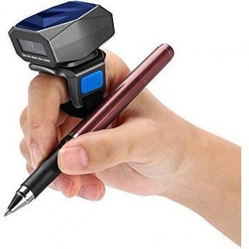 Eyoyo 2D Escáner de Código de Barras Bluetooth, 1D Lector de Código de Barras de Anillo QR 2,4G Inalámbrico y Cable USB Admite Escaneo de Pantalla PDF417 Data Matrix para Android Windows MacOS