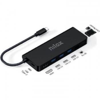 Hub USB-C Nilox 8 en 1 con HDMI 4K