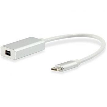 Equip 133457 - Adaptador de Cable USB Tipo C a Mini DisplayPort, Conector Macho/Hembra, 15 cm, Color Blanco