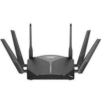 D-Link DIR-3060, EXO AC3000 Smart Wi-Fi Gaming Router, Tri-Band, 802.11 AC Wave 2 with MU-MIMO, Gigabit WAN, 4 x Gigabit LAN, Alexa Compatible, Black