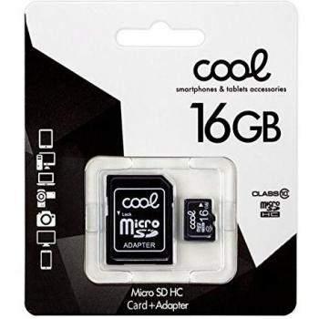 Tarjeta Memoria Micro SD con Adapt. X16 GB Cool
