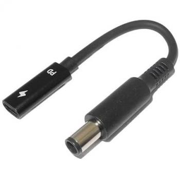 Adaptador de Género USB C 7.4*5.0 Negro - Cable de Conversión de Alta Calidad para Dell