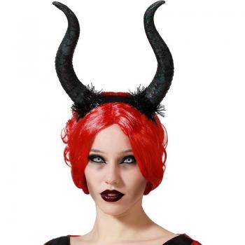 Diadema de Demonio de Cuernos negros