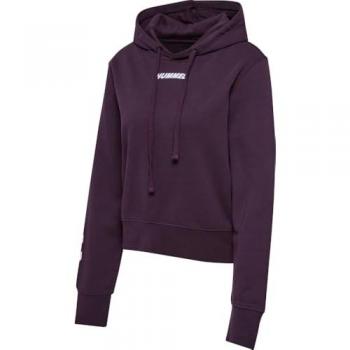 Hummel Elemental Women's Cropped Hoodie in Plum Perfect