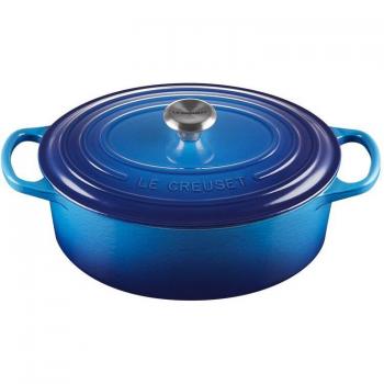 Le Creuset 31 cm Oval Cast Iron Dutch Oven in Azure