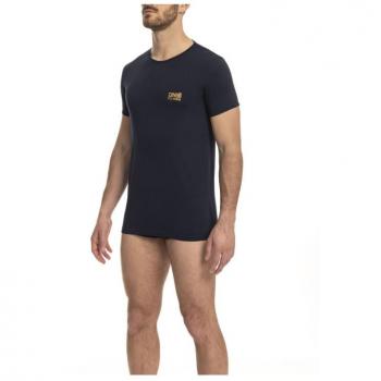 Cavalli Class Blue Cotton T-Shirt - S