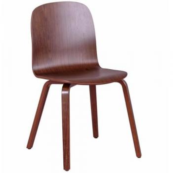 Nest Dream - Silla nórdica de diseño en madera de nogal - Hut - Silla de comedor con estructura de madera de nogal - Estilo nórdico