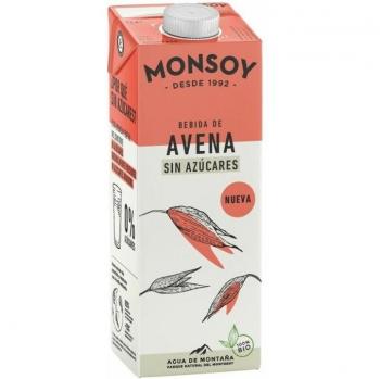 Monsoy Bebida Vegetal de Avena Sin Azúcar Orgánica Pack 6 x 1 Litro
