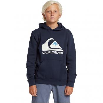 Sudadera con capucha Quiksilver Big Logo azul marino blanco niño - 8