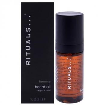 Aceite para Barba RITUALS HOMME 30 ml - Hidrata, Suaviza y Nutre con Albahaca y Aceite de Argán
