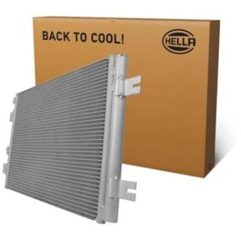 Condensador de Aire Acondicionado HELLA 8FC 366 221-551 - Tubos Refrigerantes Paralelo - Aluminio - con Juntas - con Secador