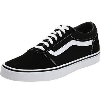 Vans Ward Suede Canvas Trainers - Black/White - Male - Size: 6.5 UK