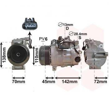 Compresor de aire acondicionado VAN WEZEL 3000K683
