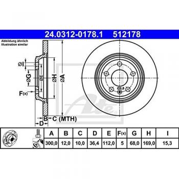 Ate 24.0312-0178.1 Rotores de Discos de Frenos