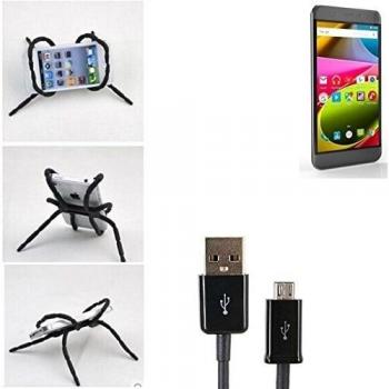 soporte para coche y para mesa etc. para Archos 50 Cobalt, negro araña cable USB. montaje de la salida aire, espejo retrovisor, bicicletas, etc. Trípode - K-S-Trade