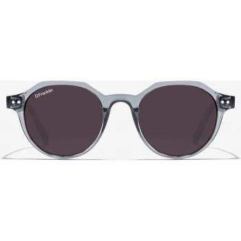 Gafas de sol unisex D.Franklin Ultra Light S Round Crystal Grey / Black