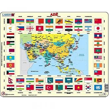 Larsen Asia Map/Flag Puzzle - 70 Pieces