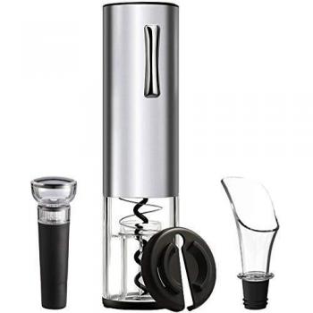 Stone TH Sacacorchos Eléctrico, Recargable Abridor de Vino Automatico Profesional con Cortacapsulas Botella, Vertedor de Vino, Tapón de Vino de Vacío