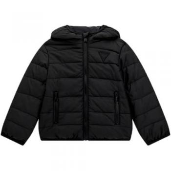 Guess Hooded LS Padded Puffer Jacket for Girls in Black