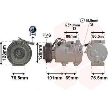 Compresor de aire acondicionado VAN WEZEL 8301K703