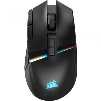 Corsair Dark Core RGB Wireless MOBA/MMO Gaming Mouse - 15 Botones Programables, Óptico, 26000 DPI, RF Inalámbrica + Bluetooth, USB Recargable - Negro (CH-931531