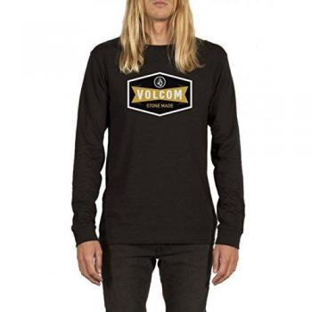 Volcom Budy Bsc Ls Camiseta de Manga Larga, Hombre, Negro, M