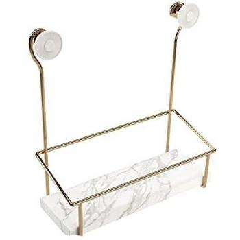 EQUILIBRIUM JABONERA DE DUCHA BLANCO MATE- ORO