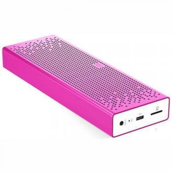 Mi Bluetooth Speaker, Altavoz rectangular con Bluetooth y Soporte manos libres para llamadas, color rosa