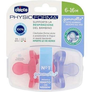 Chicco Physio Soft GOMMOTTO, juego de 2 para niñas de 6 a 16 meses