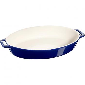 Staub - Fuente ovalada de cerámica resistente al horno con asas ergonómicas y fácil limpieza