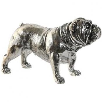 Figura Decorativa Home ESPRIT Plateado Perro Loft 28,5 x 11 x 16 cm