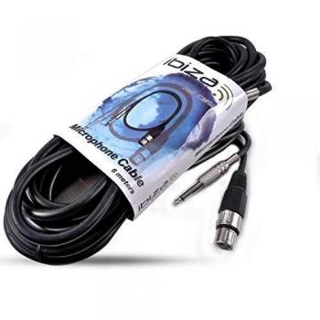 Cable de Micrófono 6M XLR a Jack 6,35mm - Negro