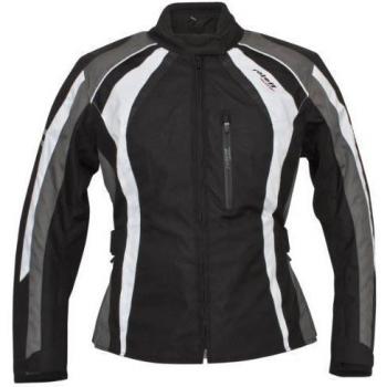 Roleff Racewear 9805 Venedig Chaqueta de Motorista, para Mujer, Tamaño XL, Negro/Gris/Blanco