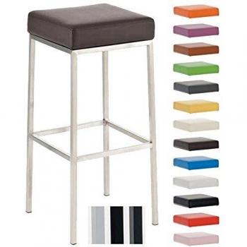 Taburete de Bar Montreal E80 - Acero Inoxidable - Altura de Asiento 80 cm - 14 Colores Disponibles