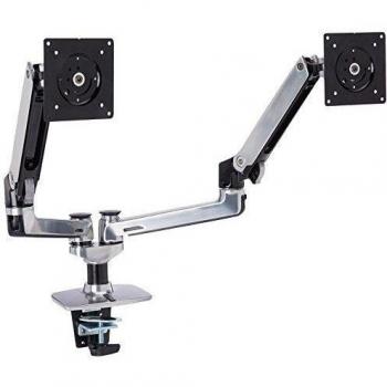 Ergotron LX Dual Side-By-Side Monitor Arm - Silver