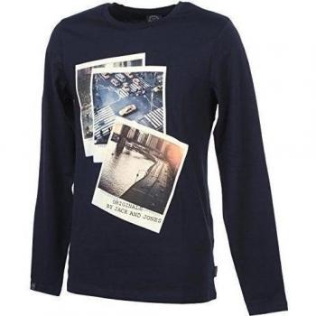 Jack & Jones - Camiseta de manga larga - para hombre azul marino / azul noche XL