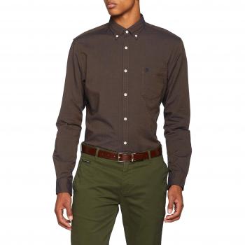 SELECTED HOMME Slhregcollect Shirt LS W Noos, Camisa para Hombre, Marrón Teak, X